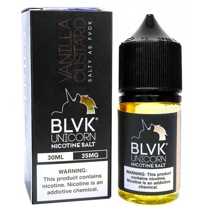 سالت نیکوتین بی ال وی کی وانیلی BLVK Salt nic Vanilla Custard