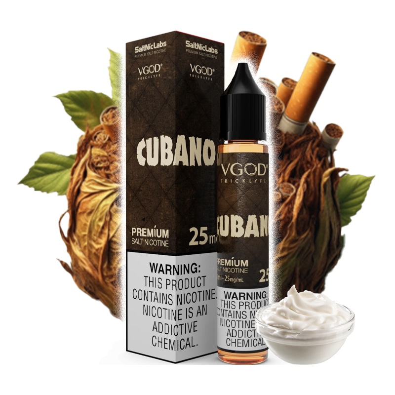 سالت نیکوتین ویگاد تنباکو وانیلی VGOD Salt nic Cubano Brown