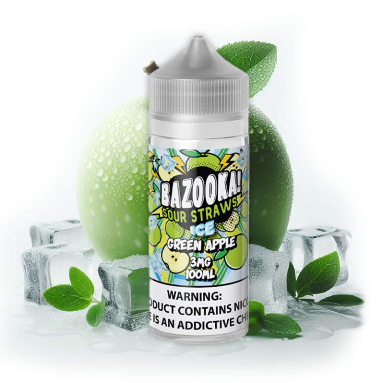 جویس بازوکا سیب سبز یخ Bazooka Green Apple Ice (100ml)
