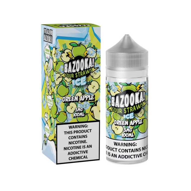 جویس بازوکا سیب سبز یخ Bazooka Green Apple Ice (100ml)
