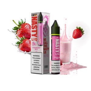 سالت نیکوتین شیر توتفرنگی نستی nasty strawberry milk salt nicotine