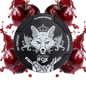 نیکوتین خوراکی روباه آلبالو سیاه Fox Black Cherry Nicotine Pouches