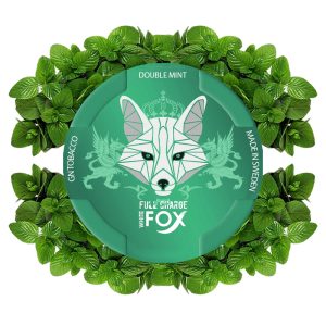نیکوتین خوراکی روباه تنباکویی نعنا Fox Double Mint Nicotine Pouches