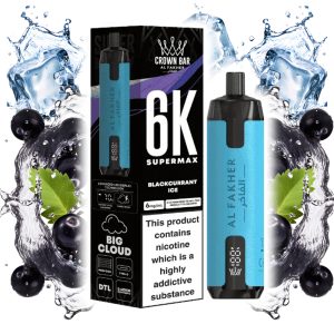 پاد 6000 کام الفاخر انگور فرنگی یخ Al Fakher Blackcurrant Ice 6000 Disposable pod