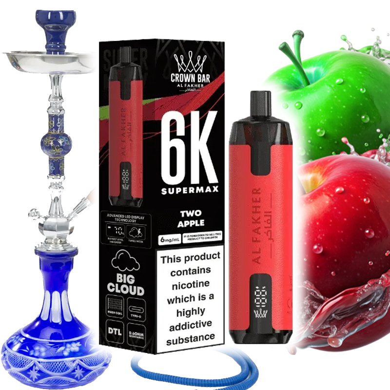 پاد 6000 پاف الفاخر دوسیب Al Fakher Two Apple 6000 Disposable pod