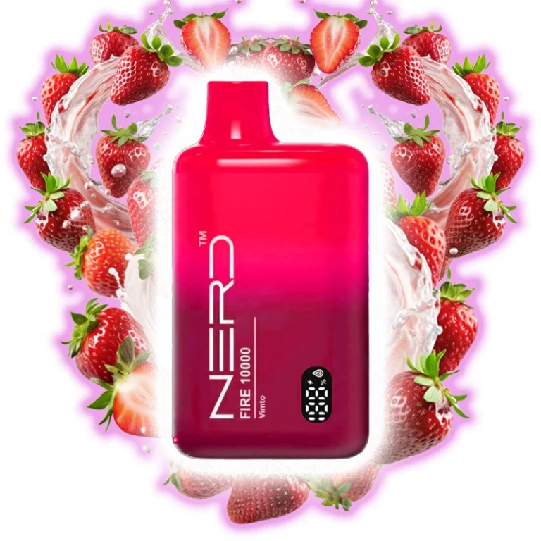 پاد 10000 پاف نِرد توت فرنگی 2% Nerd 10K strawberry disposable