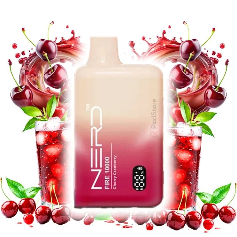 پاد 10000 پاف نِرد آلبالو ذغال اخته 2% Nerd 10K cherry Cranberry