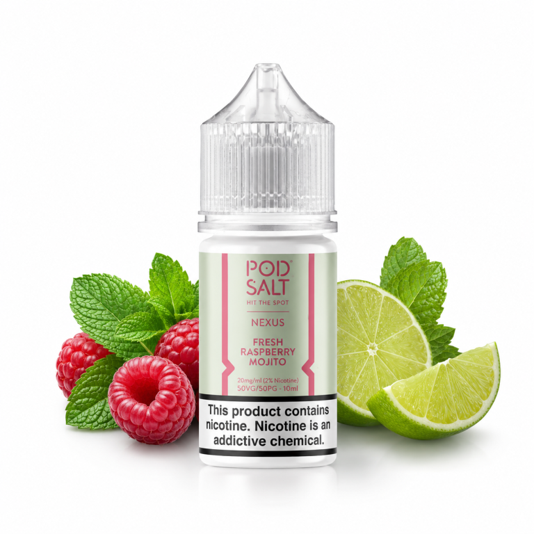 پاد سالت تمشک لیمو و نعناع Pod Salt 30ml fresh raspberry mojito